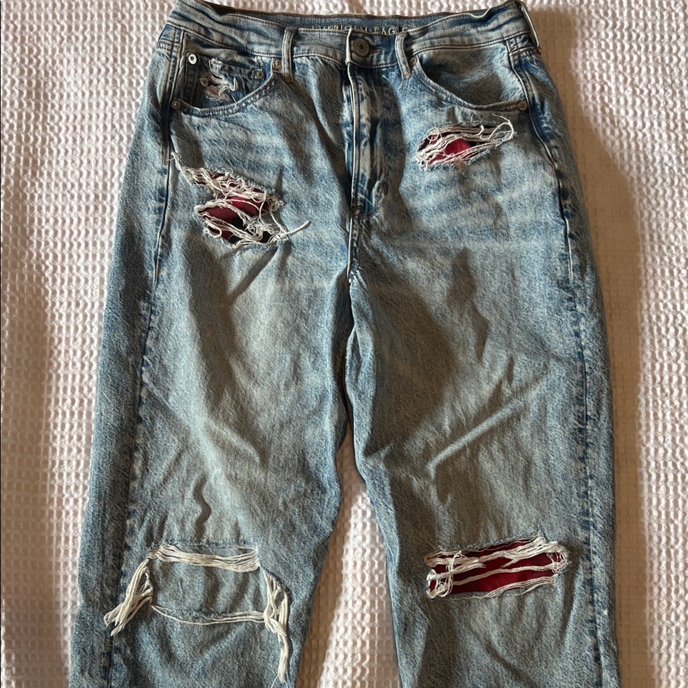 American Eagle Outfitters Light Blue Distressed Jeans
